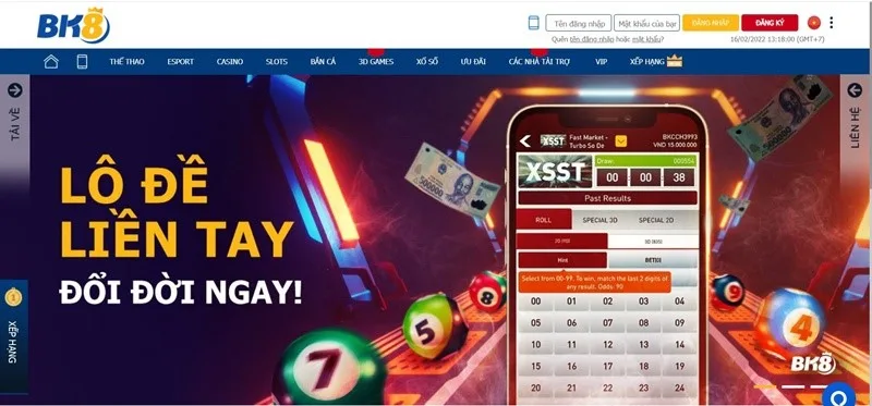 Tìm hiểu về sảnh game SG WIN Lottery BK8