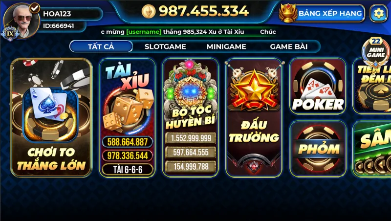 Kho tàng game phong phú, hấp dẫn, chất lượng